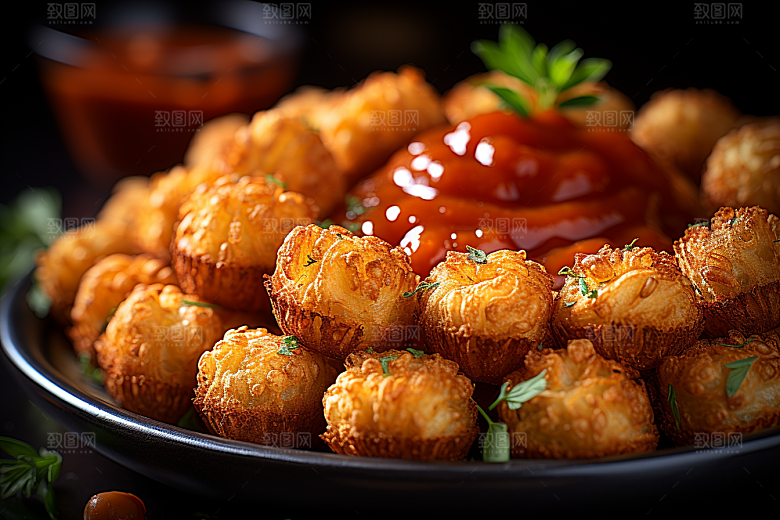 油炸黄金豆美味素材摄影图