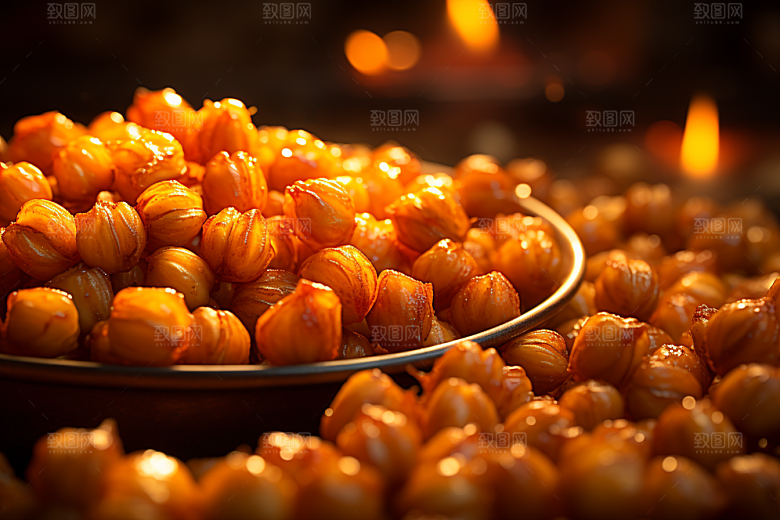 油炸黄金豆素材美食摄影图