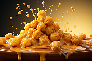 油炸黄金豆膨化食品美食摄影图