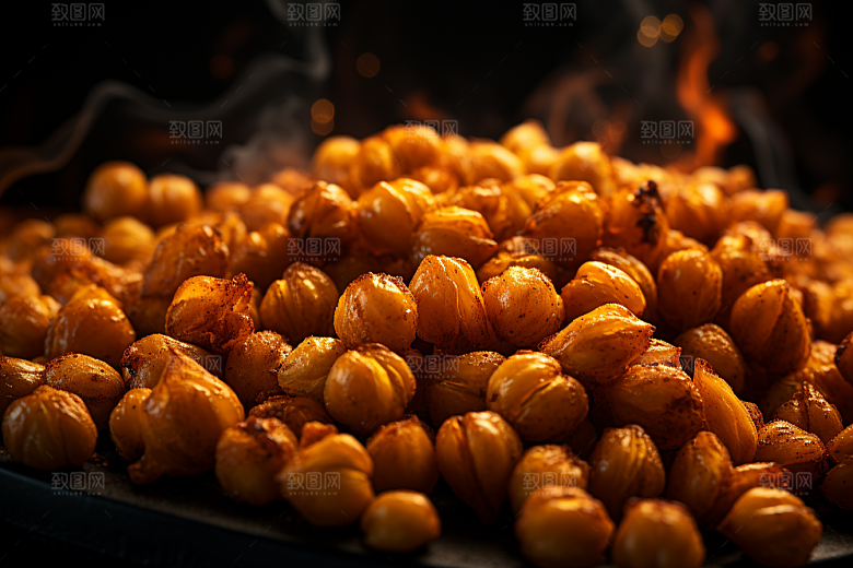 油炸黄金豆美味素材摄影图