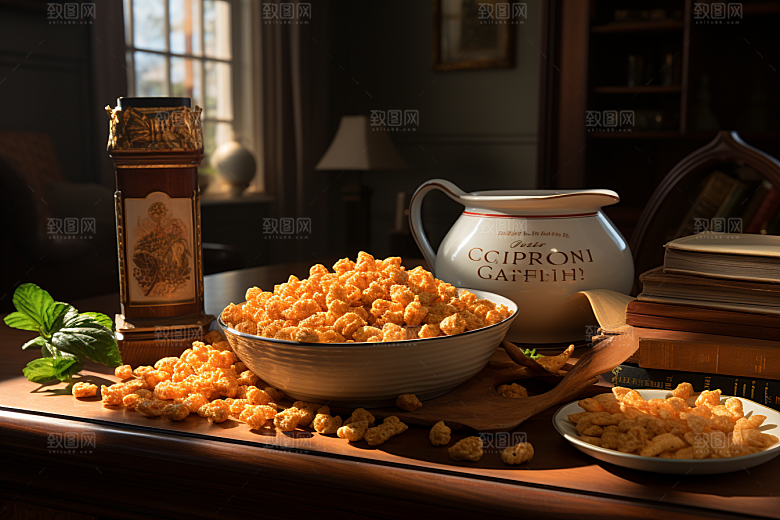 油炸黄金豆美食地方特色摄影图
