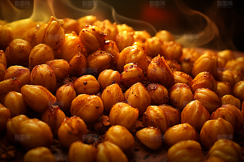 油炸黄金豆美味素材摄影图
