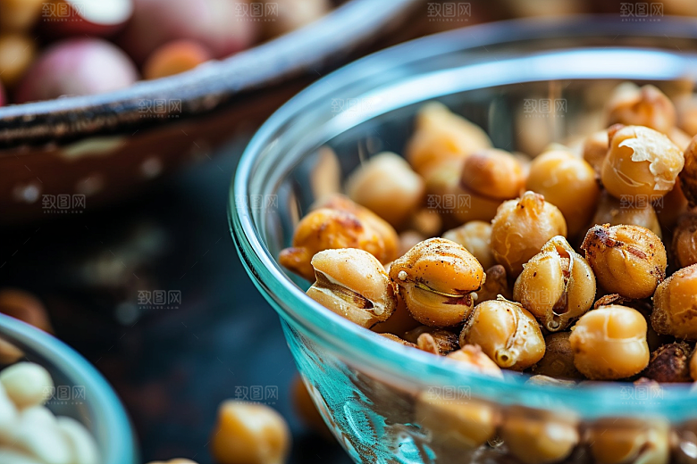 油炸黄金豆油炸食品美食摄影图