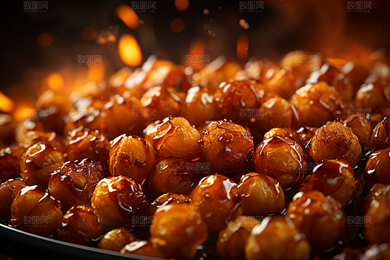 油炸黄金豆美食高清摄影图
