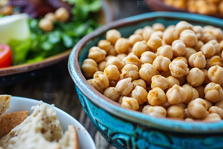 油炸黄金豆小吃零食摄影图