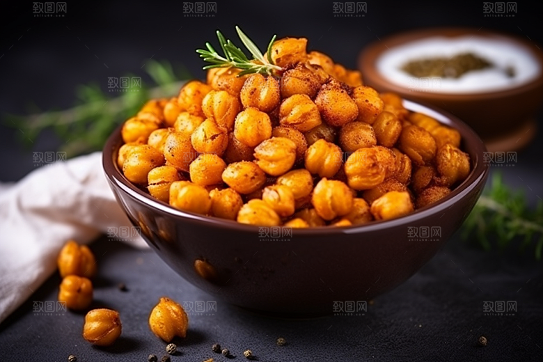 油炸黄金豆油炸食品素材摄影图