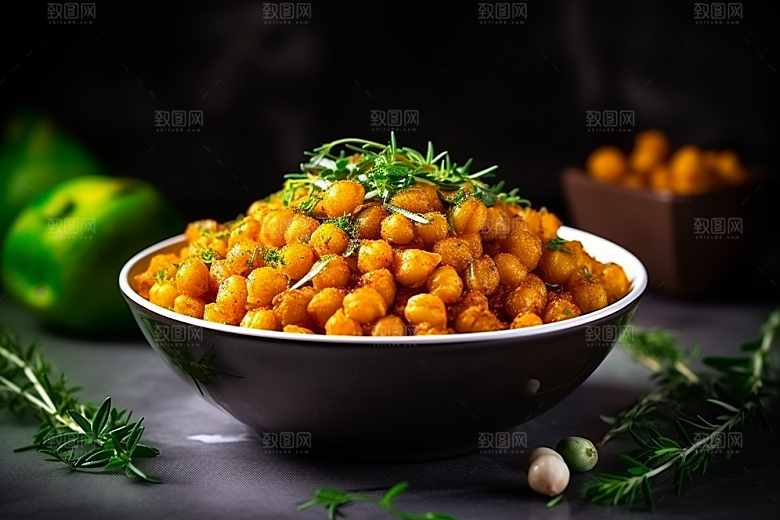 油炸黄金豆油炸食品零食摄影图
