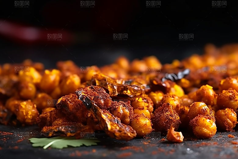 油炸黄金豆美味零食摄影图