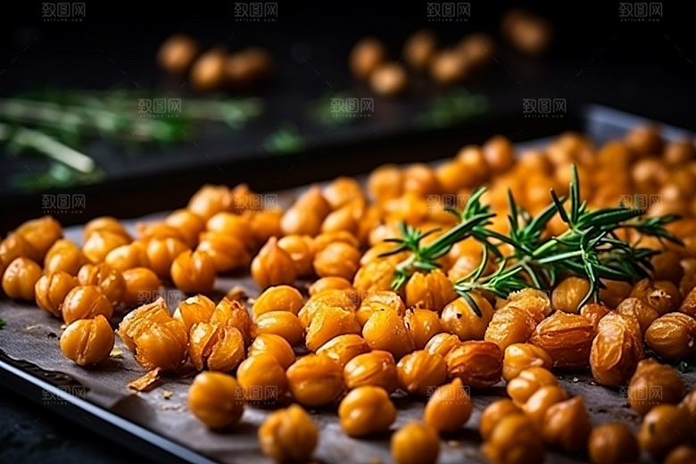 油炸黄金豆零食油炸食品摄影图