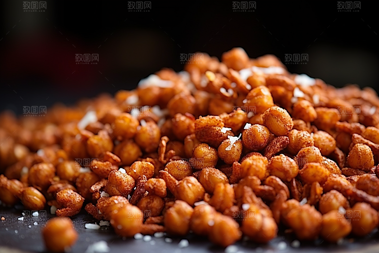 油炸黄金豆地方特色高清摄影图