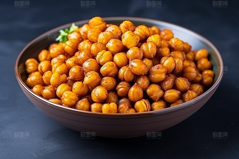 油炸黄金豆美味美食摄影图