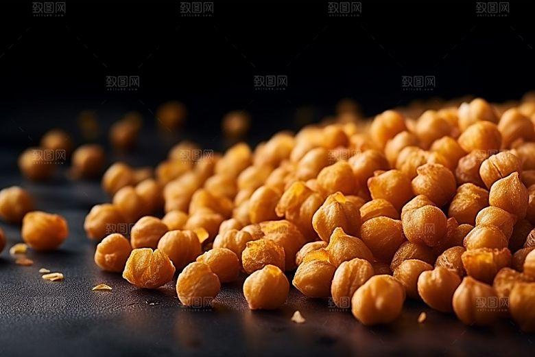 油炸黄金豆美味高清摄影图
