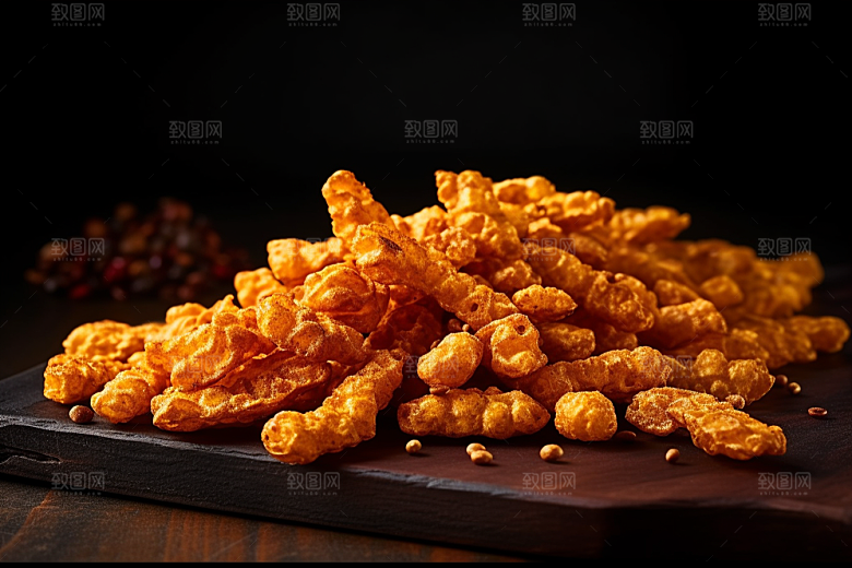 油炸黄金豆美食地方特色摄影图