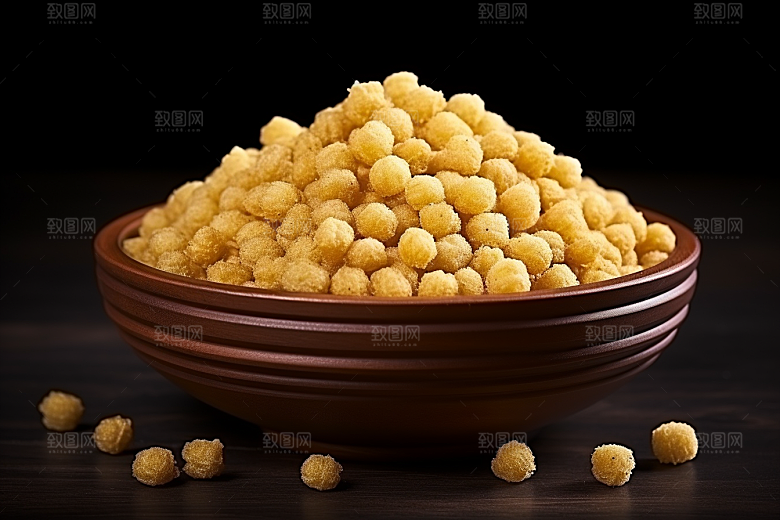 油炸黄金豆美味素材摄影图