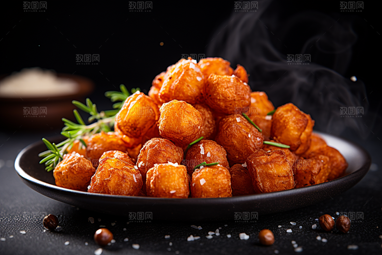 油炸黄金豆油炸食品素材摄影图