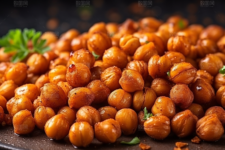 油炸黄金豆油炸食品美食摄影图