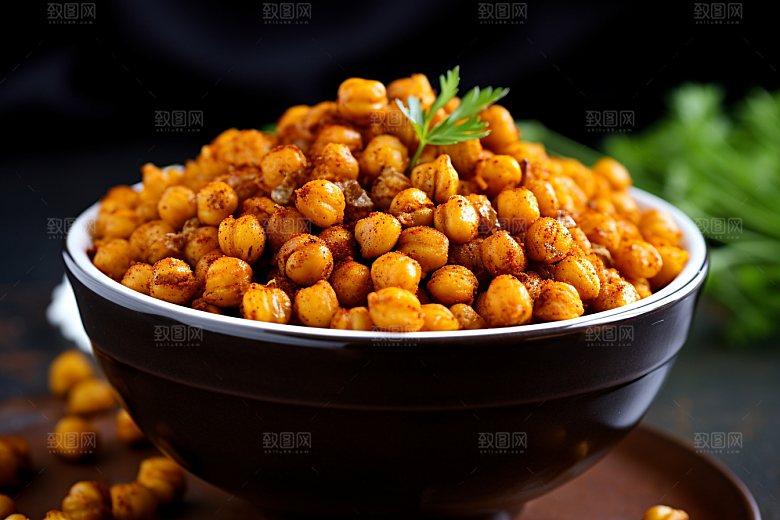 油炸黄金豆地方特色油炸食品摄影图