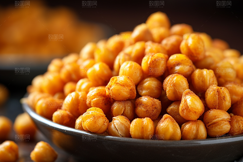 油炸黄金豆零食高清摄影图