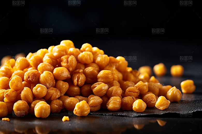 油炸黄金豆高清素材摄影图