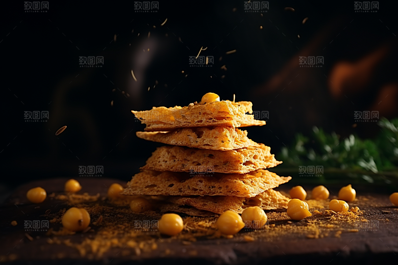 油炸黄金豆地方特色小吃摄影图