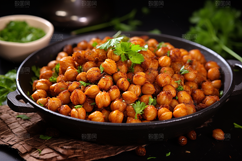油炸黄金豆油炸食品零食摄影图