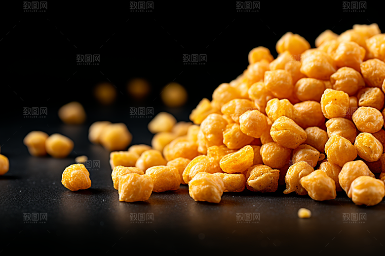 油炸黄金豆零食油炸食品摄影图