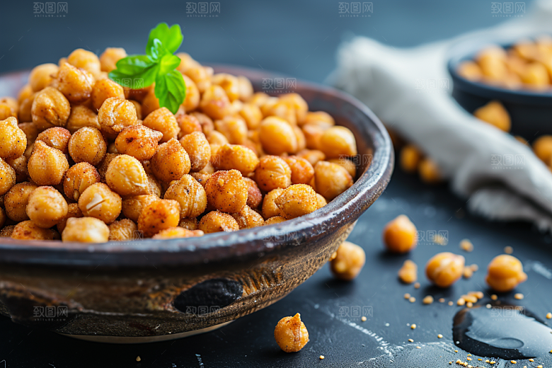 油炸黄金豆高清美食摄影图