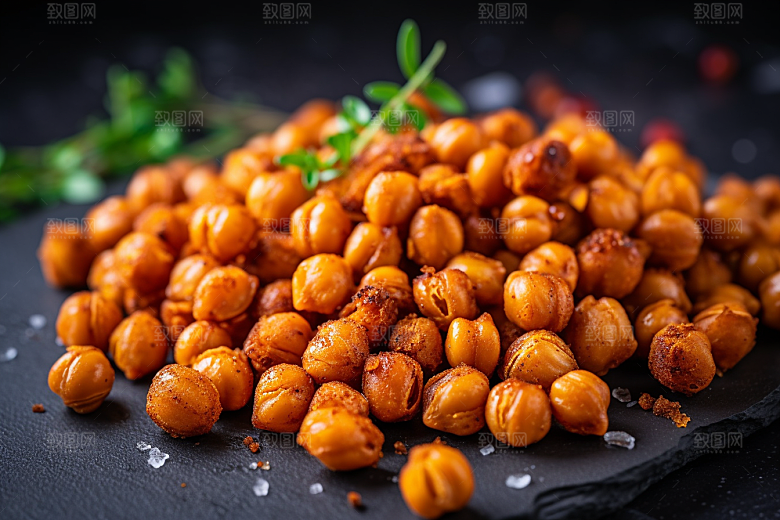 油炸黄金豆美味油炸食品摄影图