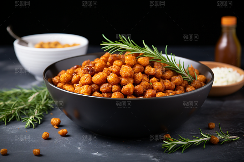 油炸黄金豆地方特色高清摄影图