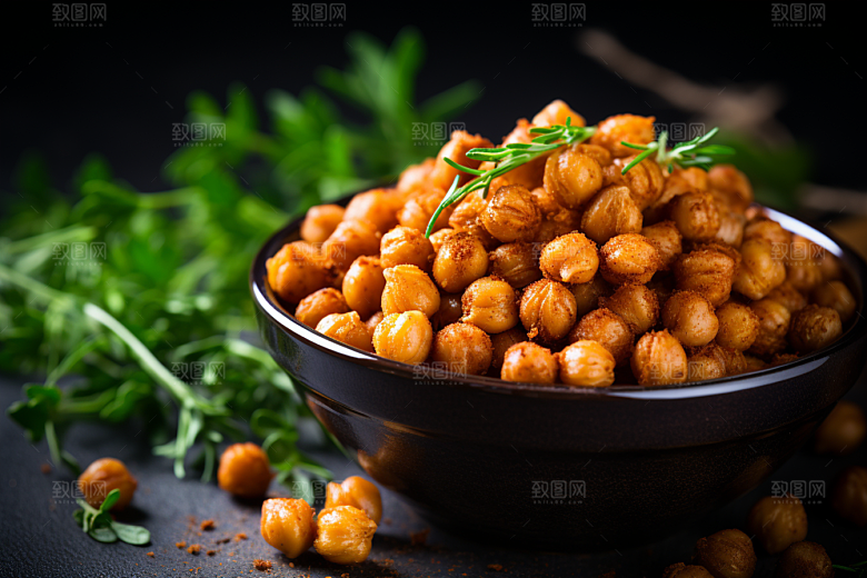 油炸黄金豆油炸食品高清摄影图