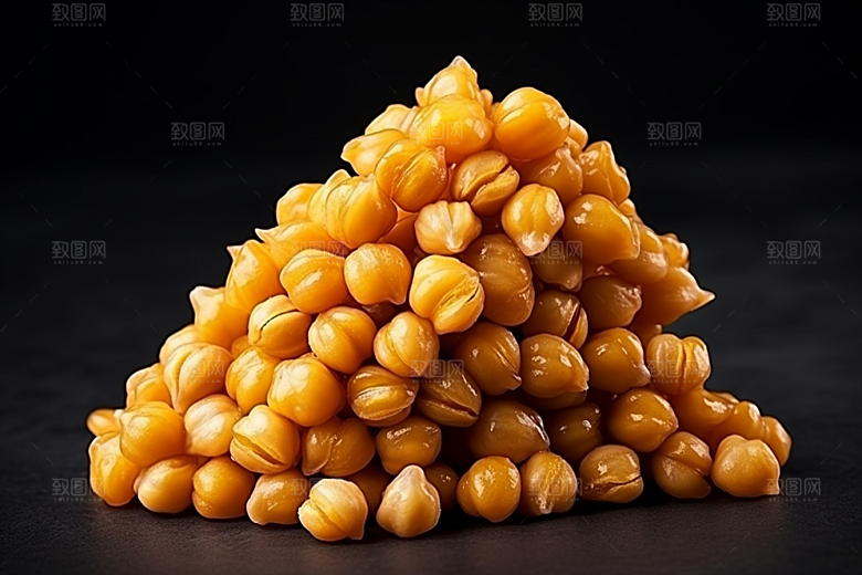 油炸黄金豆小吃素材摄影图