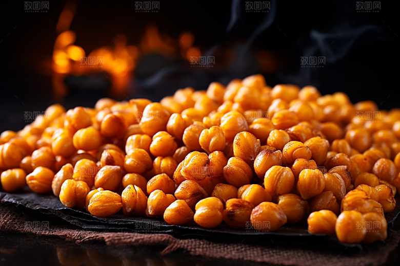 油炸黄金豆美味油炸食品摄影图