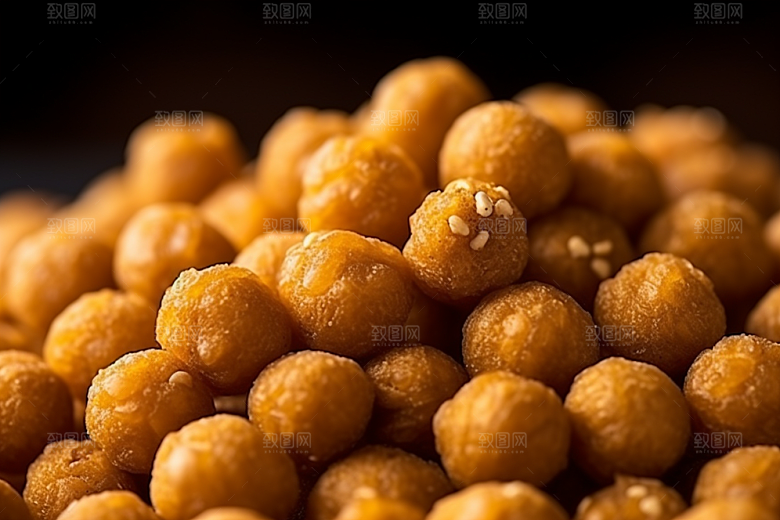 油炸黄金豆高清美味摄影图