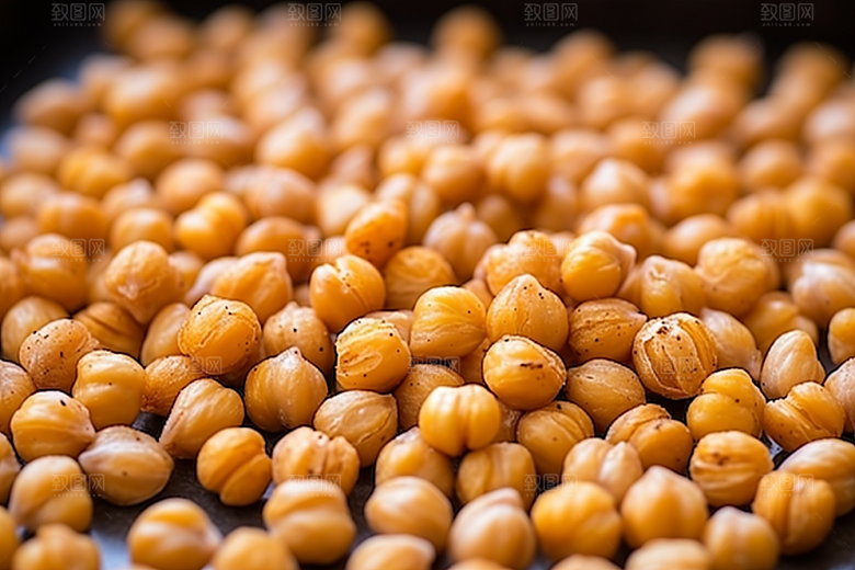 油炸黄金豆美食膨化食品摄影图
