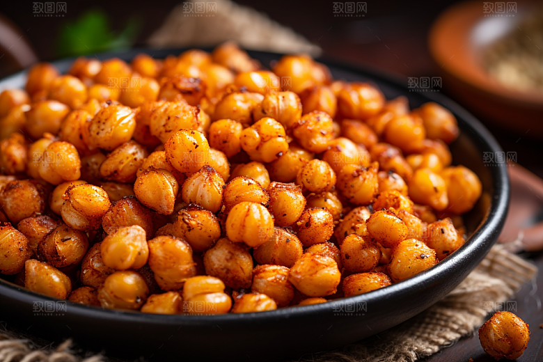 油炸黄金豆美味高清摄影图