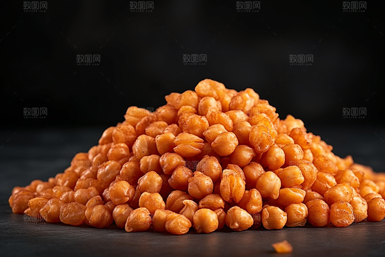 油炸黄金豆零食美食摄影图