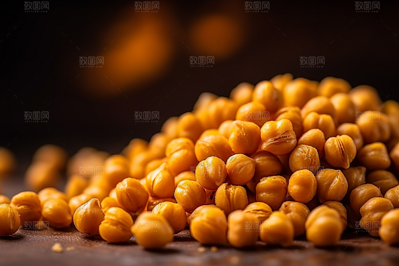 油炸黄金豆膨化食品地方特色摄影图