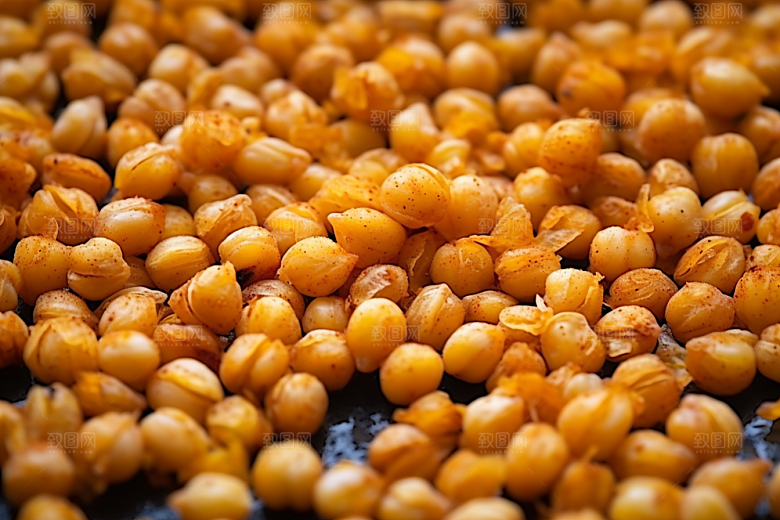 油炸黄金豆膨化食品美味摄影图