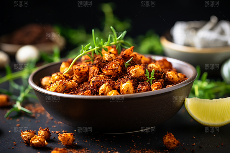 油炸黄金豆美食零食摄影图