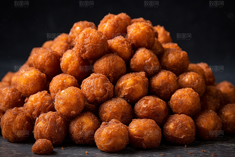油炸黄金豆地方特色膨化食品摄影图