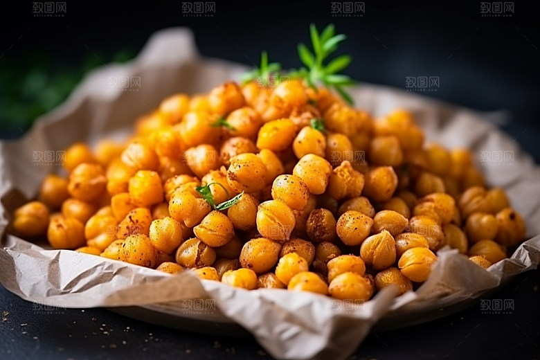 油炸黄金豆高清美味摄影图