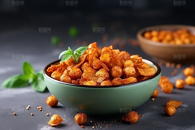 油炸黄金豆高清油炸食品摄影图