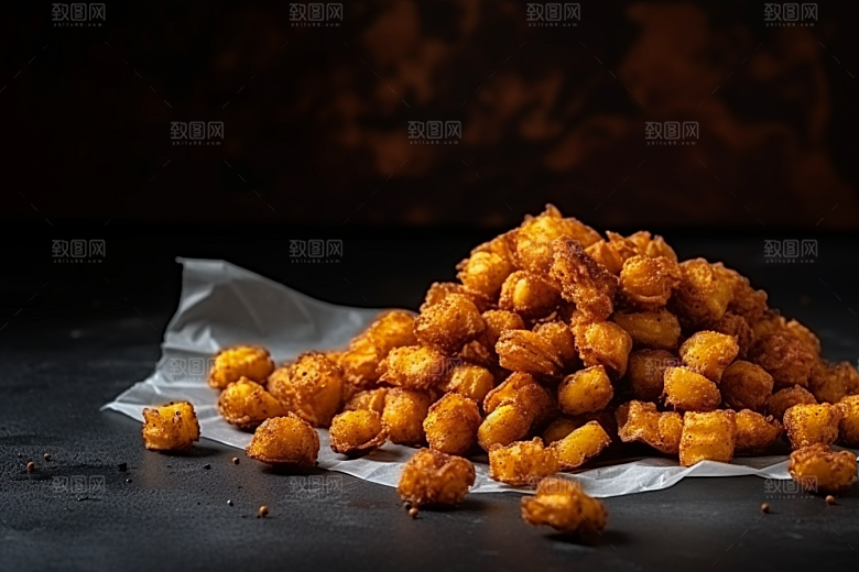 油炸黄金豆油炸食品美食摄影图