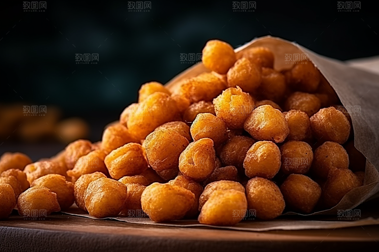 油炸黄金豆素材膨化食品摄影图