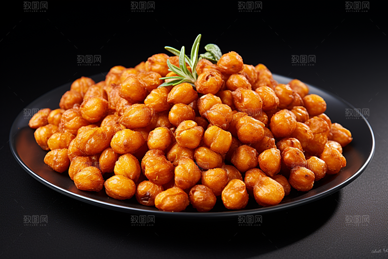 油炸黄金豆地方特色素材摄影图