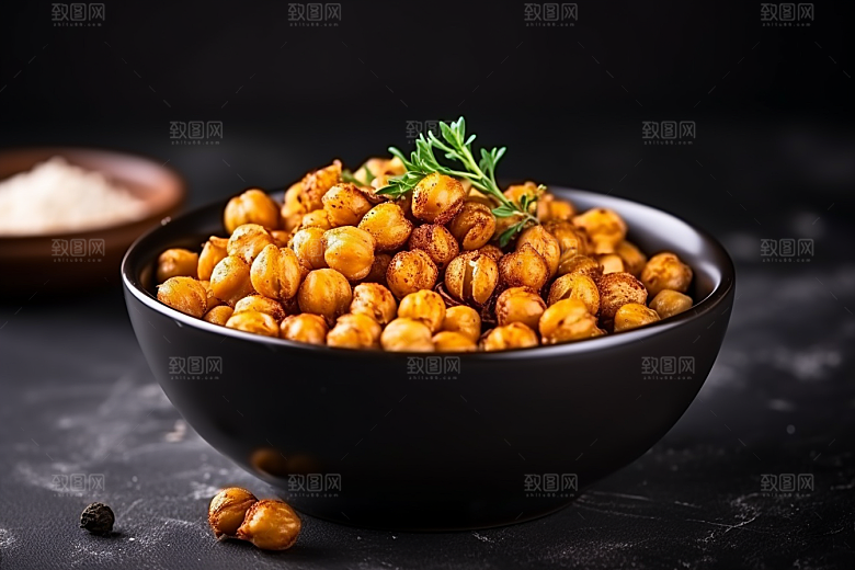 油炸黄金豆零食油炸食品摄影图