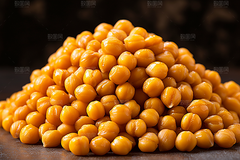 油炸黄金豆高清美食摄影图