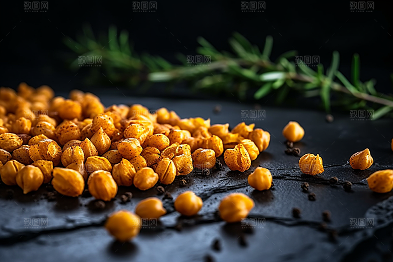 油炸黄金豆美食油炸食品摄影图