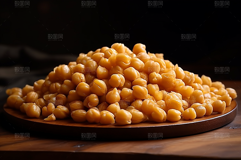 油炸黄金豆美味高清摄影图