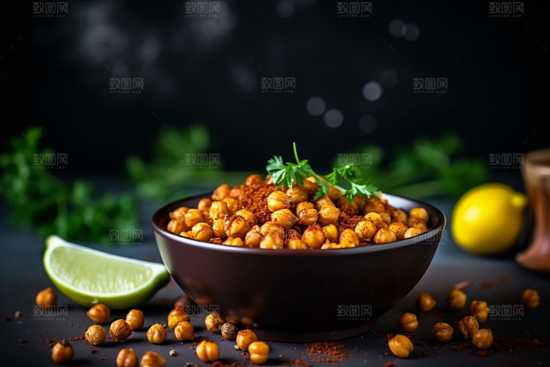 油炸黄金豆油炸食品美食摄影图